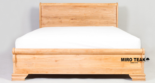MIRO TEAK  SLEDGE BED  雪橇床台