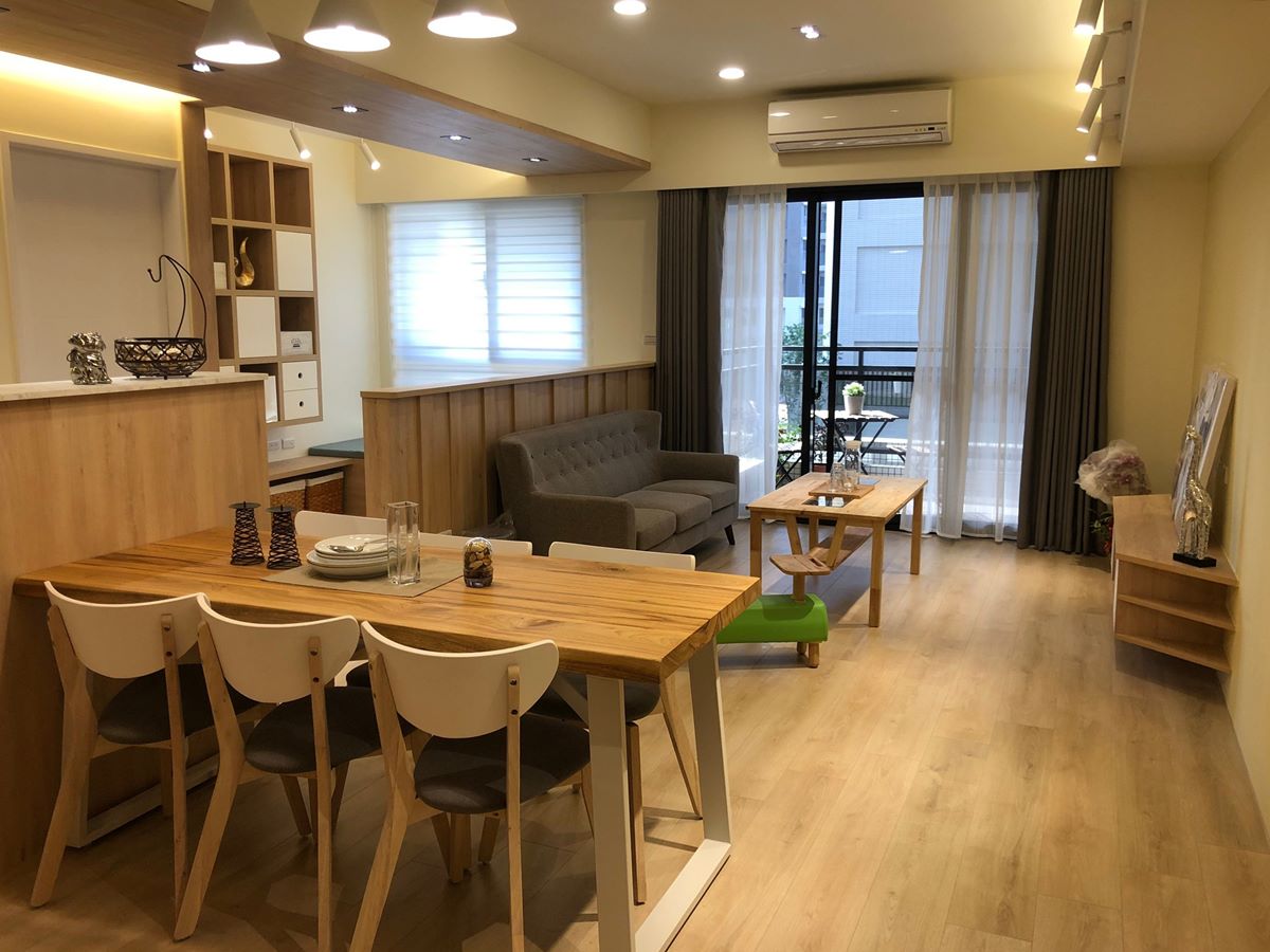 微曦中的溫潤木境 靜觀清雅庭園之美|無印風|28坪|3房、2廳、2衛