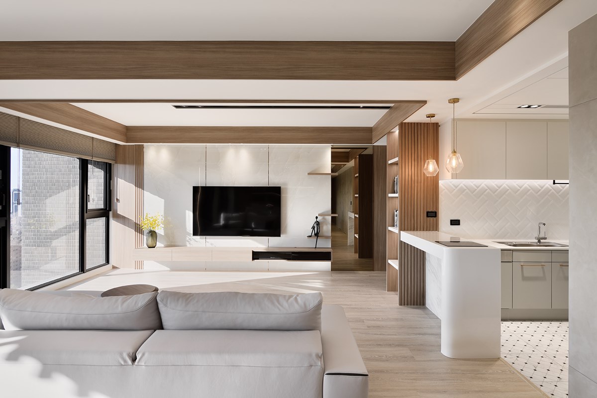 浸潤木韻繁景 悠遊清朗逸境|現代風|39坪