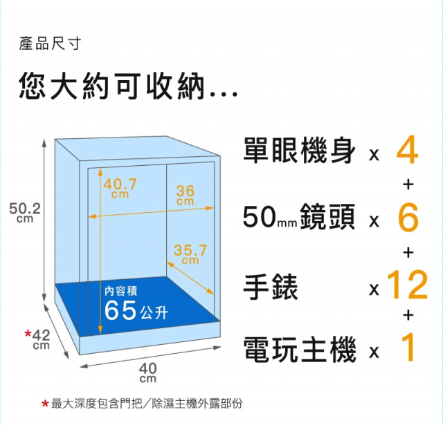 收藏家 AD-66P 暢銷經典防潮箱 - 10