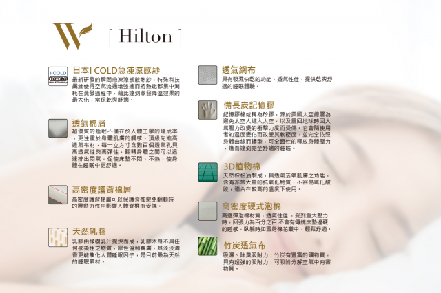 希爾頓 Hilton 恆溫釋壓床墊 - 3