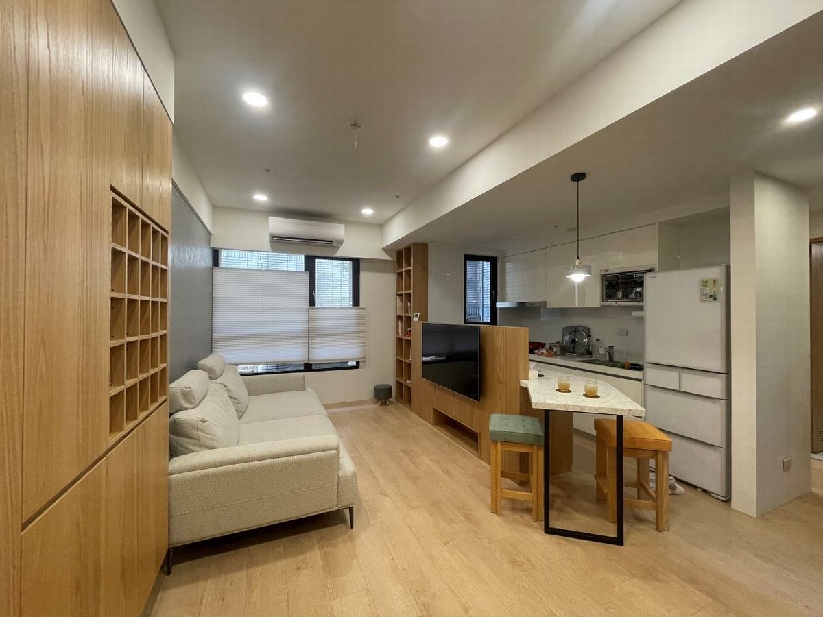 延伸斜角機能 構築輕透日系居｜18坪｜2房、2廳、1衛
